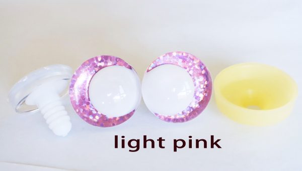 B11-mixed color 3D offcentre eyes white pupil clear toy eyes with sinker washer 14mm-35mm option  for craft doll - Image 12