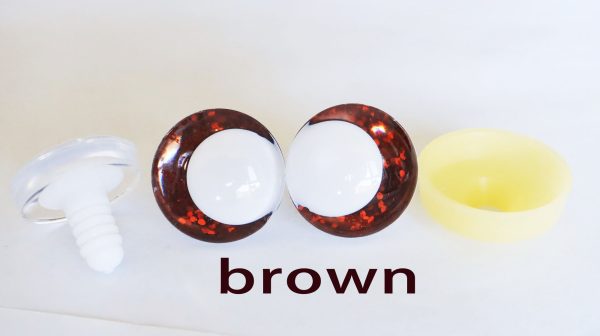 B11-mixed color 3D offcentre eyes white pupil clear toy eyes with sinker washer 14mm-35mm option  for craft doll - Image 13