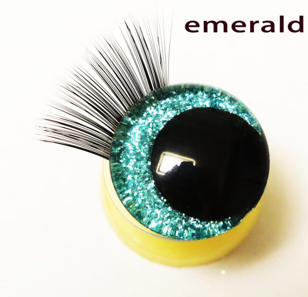 N10-MIXED COLOR 3D offcentre eyes black pupil clear toy eyes with eyelash tray with sinker washer 12mm-40mm option  for craft doll - Image 12
