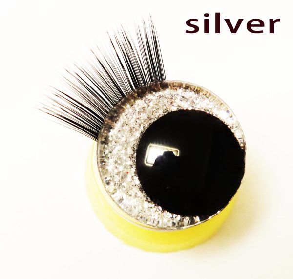 N10-MIXED COLOR 3D offcentre eyes black pupil clear toy eyes with eyelash tray with sinker washer 12mm-40mm option  for craft doll - Image 13