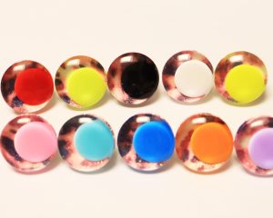 02 disc 25mm 30mm 3D offcentre Clear eyes mixed 10color pupil clear toy eyes with sinker hard washer for diy craft doll eyes findings