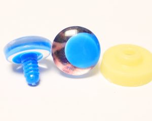 02 disc 25mm 30mm 3D offcentre Clear eyes blue pupil clear toy eyes with sinker hard washer for diy craft doll eyes findings