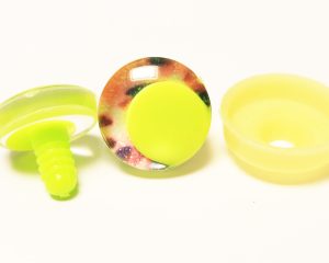 02 disc 25mm 30mm 3D offcentre Clear eyes light green pupil clear toy eyes with sinker hard washer for diy craft doll eyes findings