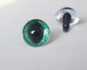 N19-green disc 9mm-30mm clear crystal cat eyes with hard washer plush doll safety toy eyes for diy craft crochet doll findings