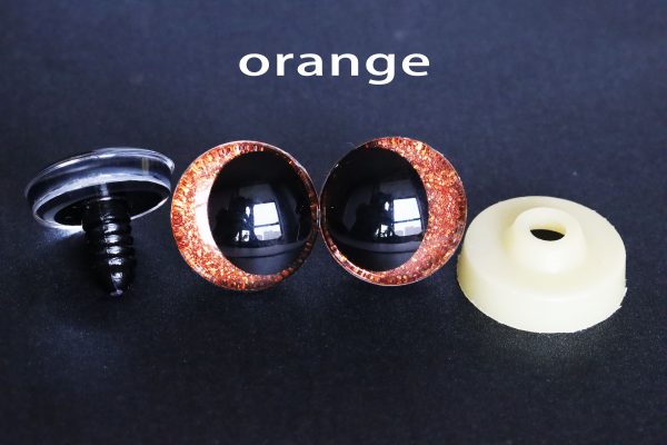 N19-Mixed color 25mm 30mm 3D oval offcentre Clear eyes black  pupil clear toy eyes with sinker hard washer for diy craft doll eyes findings - Image 4