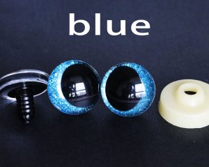 N19-Mixed color 25mm 30mm 3D oval offcentre Clear eyes black pupil clear toy eyes with sinker hard washer for diy craft doll eyes findings