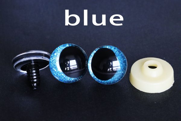 N19-Mixed color 25mm 30mm 3D oval offcentre Clear eyes black  pupil clear toy eyes with sinker hard washer for diy craft doll eyes findings