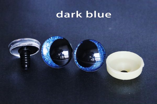 N19-Mixed color 25mm 30mm 3D oval offcentre Clear eyes black  pupil clear toy eyes with sinker hard washer for diy craft doll eyes findings - Image 5
