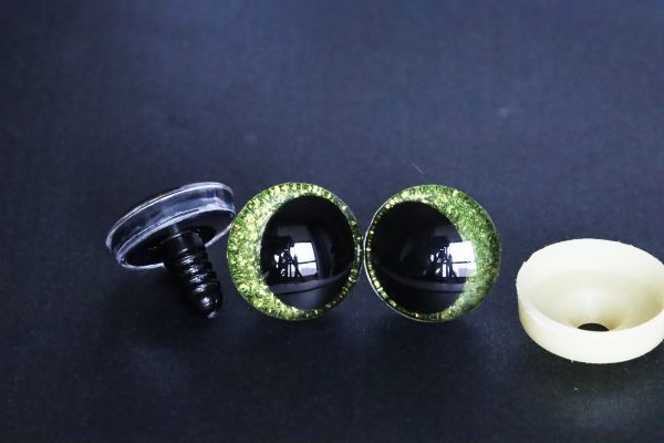 N19-Mixed color 25mm 30mm 3D oval offcentre Clear eyes black  pupil clear toy eyes with sinker hard washer for diy craft doll eyes findings - Image 7