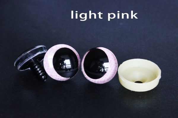 N19-Mixed color 25mm 30mm 3D oval offcentre Clear eyes black  pupil clear toy eyes with sinker hard washer for diy craft doll eyes findings - Image 9
