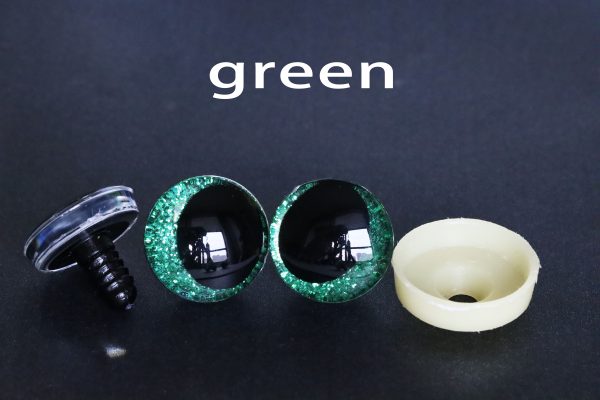 N19-Mixed color 25mm 30mm 3D oval offcentre Clear eyes black  pupil clear toy eyes with sinker hard washer for diy craft doll eyes findings - Image 10