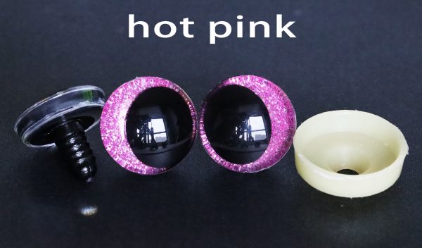 N19-Mixed color 25mm 30mm 3D oval offcentre Clear eyes black  pupil clear toy eyes with sinker hard washer for diy craft doll eyes findings - Image 11
