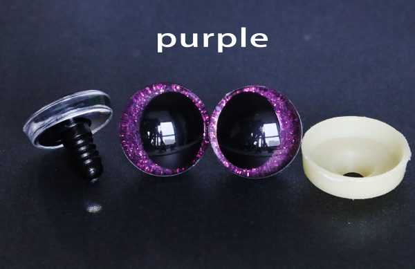 N19-Mixed color 25mm 30mm 3D oval offcentre Clear eyes black  pupil clear toy eyes with sinker hard washer for diy craft doll eyes findings - Image 12