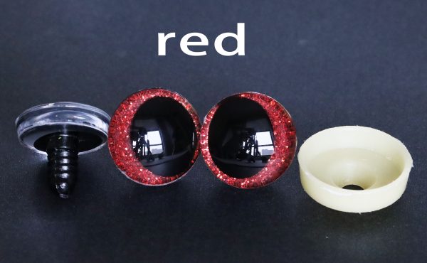 N19-Mixed color 25mm 30mm 3D oval offcentre Clear eyes black  pupil clear toy eyes with sinker hard washer for diy craft doll eyes findings - Image 13