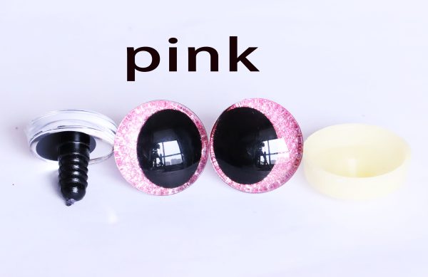 N19-Mixed color 25mm 30mm 3D oval offcentre Clear eyes black  pupil clear toy eyes with sinker hard washer for diy craft doll eyes findings - Image 15
