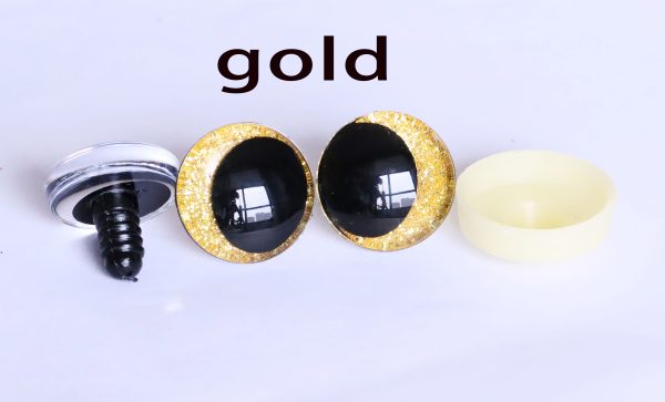 N19-Mixed color 25mm 30mm 3D oval offcentre Clear eyes black  pupil clear toy eyes with sinker hard washer for diy craft doll eyes findings - Image 17