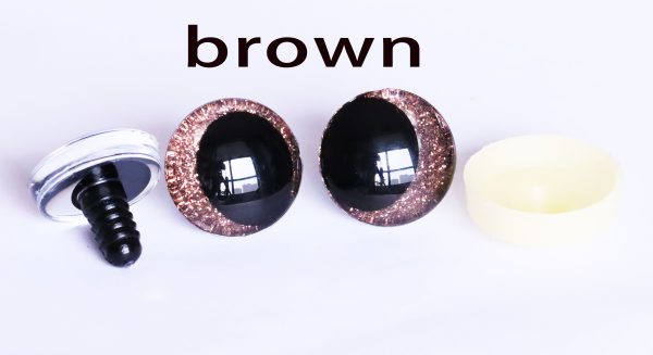 N19-Mixed color 25mm 30mm 3D oval offcentre Clear eyes black  pupil clear toy eyes with sinker hard washer for diy craft doll eyes findings - Image 19