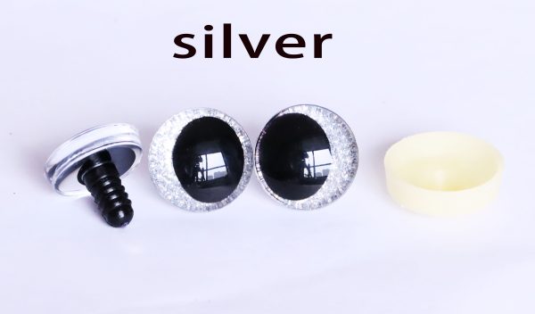 N19-Mixed color 25mm 30mm 3D oval offcentre Clear eyes black  pupil clear toy eyes with sinker hard washer for diy craft doll eyes findings - Image 21