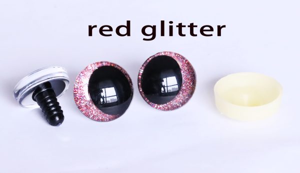 N19-Mixed color 25mm 30mm 3D oval offcentre Clear eyes black  pupil clear toy eyes with sinker hard washer for diy craft doll eyes findings - Image 22