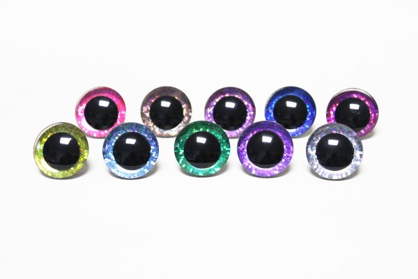 B11-mixed color disc  9mm-35mm  3D Centre toy eyes with hard washer for diy craft plush doll findings--color option - Image 4