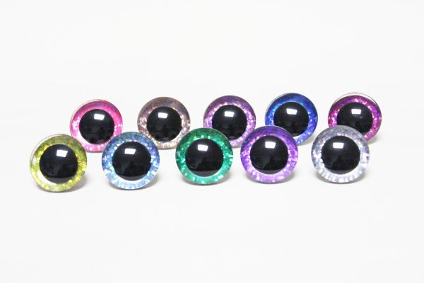 B11-mixed color disc  9mm-35mm  3D Centre toy eyes with hard washer for diy craft plush doll findings--color option - Image 5