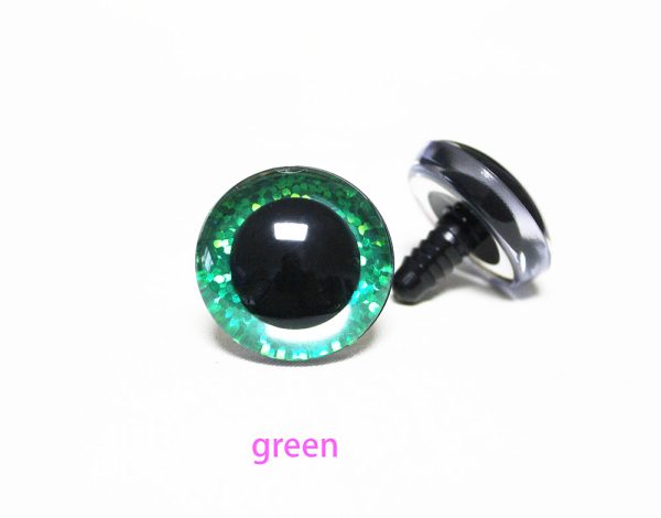B11-mixed color disc  9mm-35mm  3D Centre toy eyes with hard washer for diy craft plush doll findings--color option - Image 7