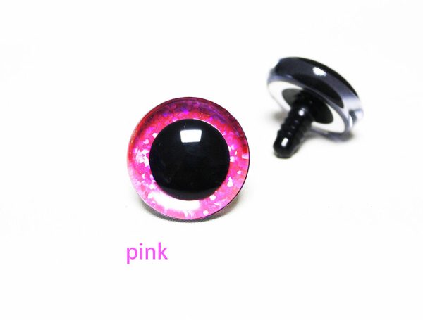 B11-mixed color disc  9mm-35mm  3D Centre toy eyes with hard washer for diy craft plush doll findings--color option - Image 8