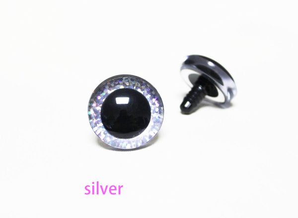 B11-mixed color disc  9mm-35mm  3D Centre toy eyes with hard washer for diy craft plush doll findings--color option - Image 11