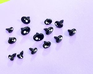7x9/8x11/9x12/10x13/12x16mm oval black toy eyes with white dot for diy craft doll findings