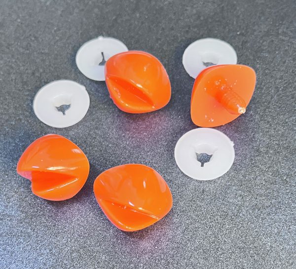 22x26mm orange color toy mouth with handpress washer for diy craft doll findings - Image 2