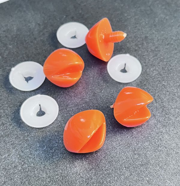 22x26mm orange color toy mouth with handpress washer for diy craft doll findings - Image 3