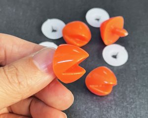 22x26mm orange color toy mouth with handpress washer for diy craft doll findings