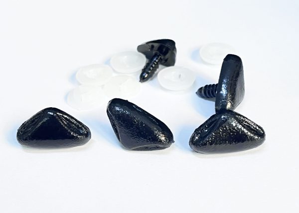 14x25mm black toy nose with handpress washer for diy craft doll findings - Image 2
