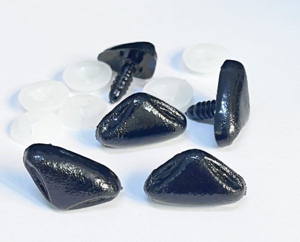 14x25mm black toy nose with handpress washer for diy craft doll findings