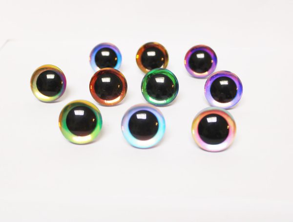 MIXED COLOR 9mm-35mm 3D Centre toy eyes with hard washer for diy craft plush doll findings-HC10 - Image 2