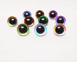 MIXED COLOR 9mm-35mm 3D Centre toy eyes with hard washer for diy craft plush doll findings-HC10