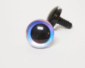 blue 9mm-35mm Holographic glitter 3D Centre toy eyes with hard washer for diy craft plush doll findings-HC10
