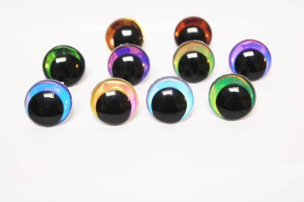 mixed color 12MM-30MM clear round thinner offcentre eyes with washer for diy craft doll eyes findings-HC10 - Image 3