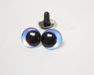 blue color 12MM-30MM clear round thinner offcentre eyes with washer for diy craft doll eyes findings-HC10