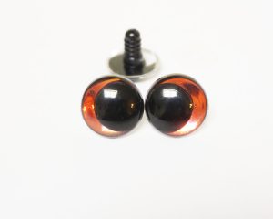 orange red color 12MM-30MM clear round thinner offcentre eyes with washer for diy craft doll eyes findings-HC10