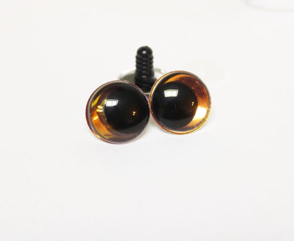 orange color 12MM-30MM clear round thinner offcentre eyes with washer for diy craft doll eyes findings-HC10