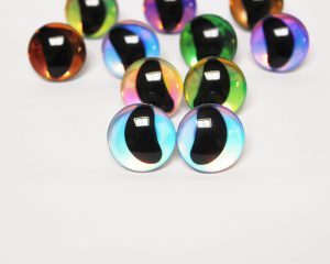 masckaszem new eyes 16mm-30mm 3D offcentre eyes moon shape black pupil toy eyes with sinker washer for craft crochet doll -hc10