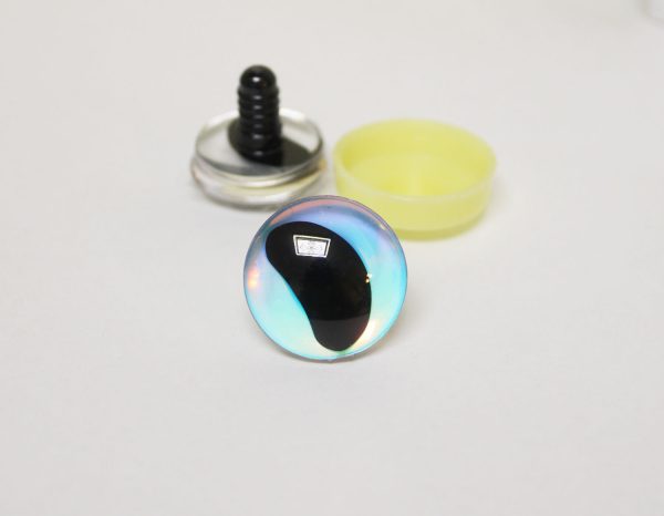masckaszem new eyes 16mm-30mm 3D offcentre eyes moon shape black pupil toy eyes with sinker washer  for craft crochet doll -hc10 - Image 4