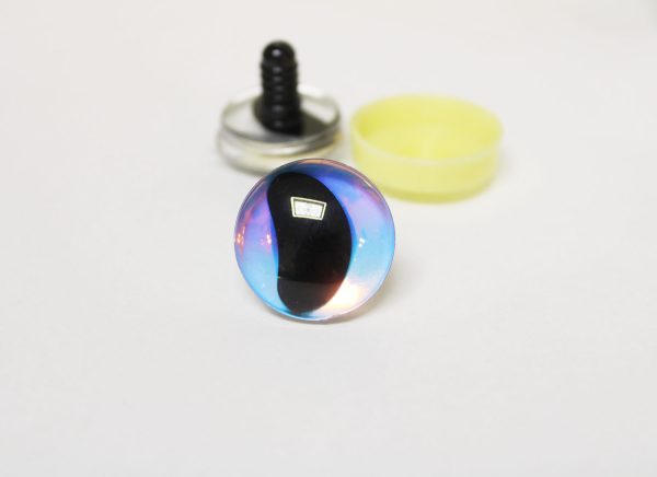 masckaszem new eyes 16mm-30mm 3D offcentre eyes moon shape black pupil toy eyes with sinker washer  for craft crochet doll -hc10 - Image 5