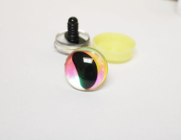 masckaszem new eyes 16mm-30mm 3D offcentre eyes moon shape black pupil toy eyes with sinker washer  for craft crochet doll -hc10 - Image 6