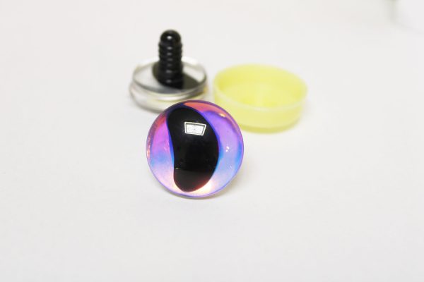 masckaszem new eyes 16mm-30mm 3D offcentre eyes moon shape black pupil toy eyes with sinker washer  for craft crochet doll -hc10 - Image 7