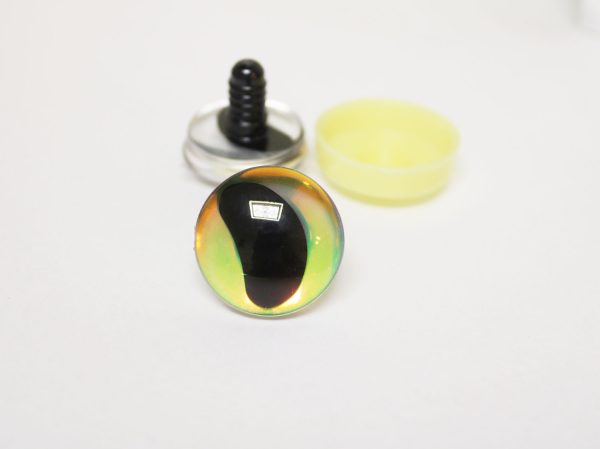 masckaszem new eyes 16mm-30mm 3D offcentre eyes moon shape black pupil toy eyes with sinker washer  for craft crochet doll -hc10 - Image 9