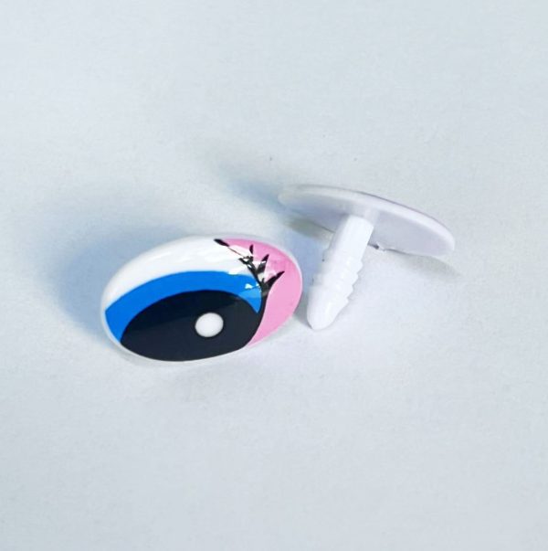 14x20mm pink toy eye with handpress washer - Image 2