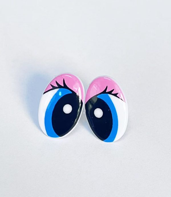 14x20mm pink toy eye with handpress washer