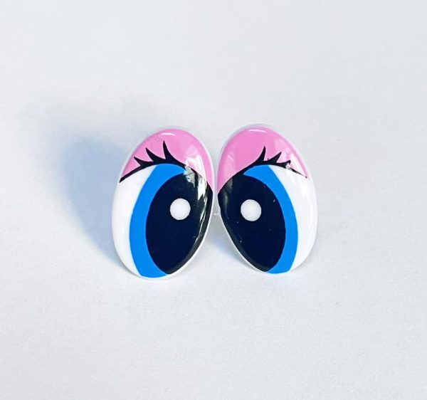 14x20mm pink toy eye with handpress washer - Image 3